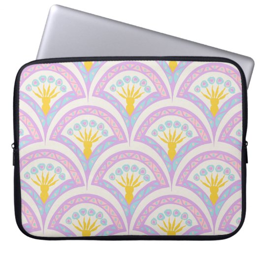 Pastellfarbene Muschel Laptopschutzhülle (Vorderseite)