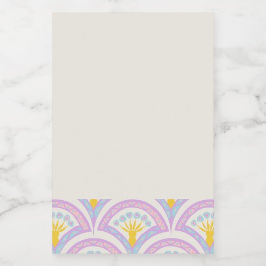 Pastellfarbene Muschel Lebensmitteletikett (Einzelnes Label)