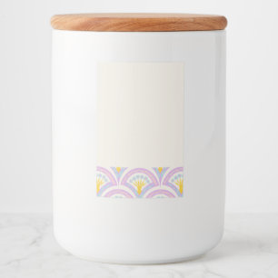 Pastellfarbene Muschel Lebensmitteletikett