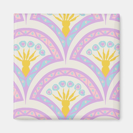 Pastellfarbene Muschel Magnet (Vorne)