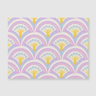 Pastellfarbene Muschel Magnetkarte