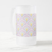 Pastellfarbene Muschel Mattglas Bierglas (Vorderseite Links)
