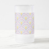Pastellfarbene Muschel Mattglas Bierglas (Mittel)