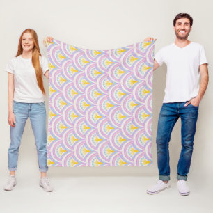 Pastellfarbene Muschel Muster Fleecedecke