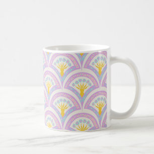 Pastellfarbene Muschel Muster Kaffeetasse