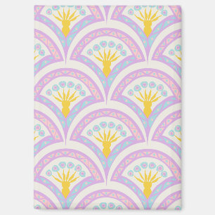 Pastellfarbene Muschel Muster Magnet