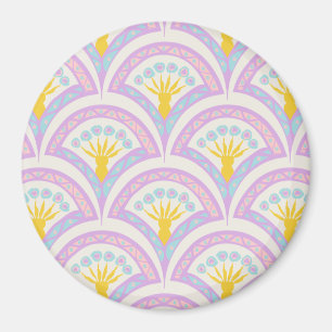 Pastellfarbene Muschel Muster Magnet
