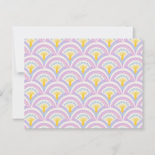 Pastellfarbene Muschel Muster Postkarte