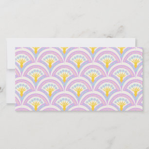 Pastellfarbene Muschel Muster Save The Date