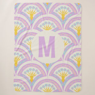 Pastellfarbene Muschel Muster Sherpadecke