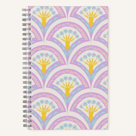 Pastellfarbene Muschel Notizblock (Vorderseite)