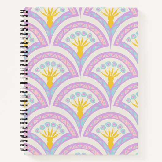 Pastellfarbene Muschel Notizblock (Vorderseite)