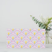 Pastellfarbene Muschel Save The Date (Stehend Vorderseite)