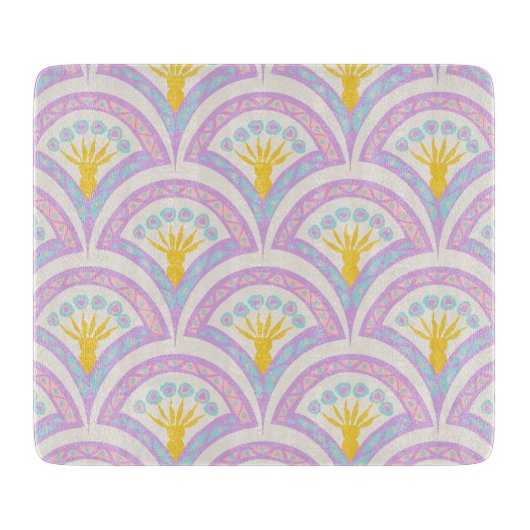 Pastellfarbene Muschel Schneidebrett (Vorderseite)