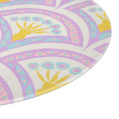 Pastellfarbene Muschel Schneidebrett (Ecke)