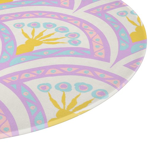 Pastellfarbene Muschel Schneidebrett (Ecke)