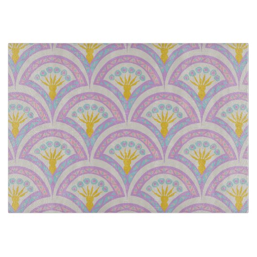 Pastellfarbene Muschel Schneidebrett (Vorderseite)