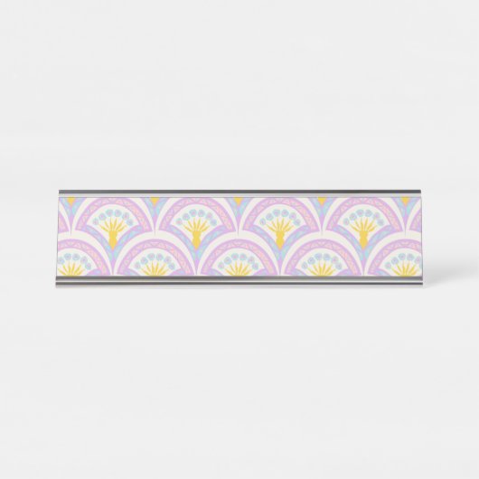 Pastellfarbene Muschel Schreibtischnamensplakette (Vorderseite )