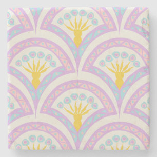 Pastellfarbene Muschel Steinuntersetzer