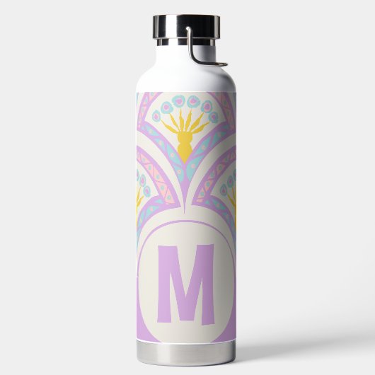 Pastellfarbene Muschel Trinkflasche (links)