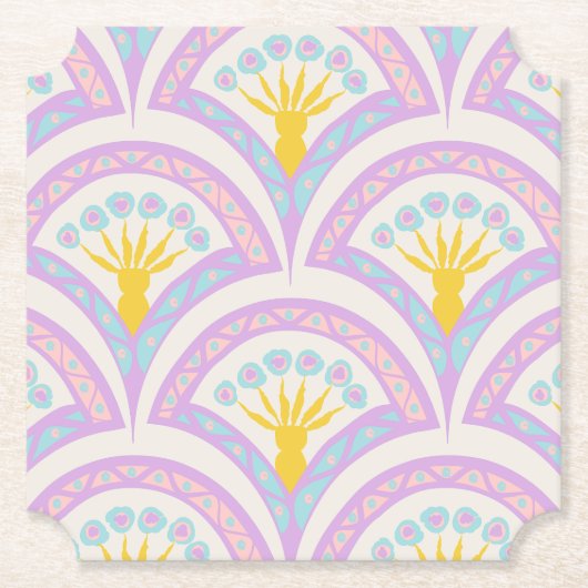 Pastellfarbene Muschel Untersetzer (Vorderseite)