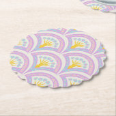 Pastellfarbene Muschel Untersetzer (angewinkelt)