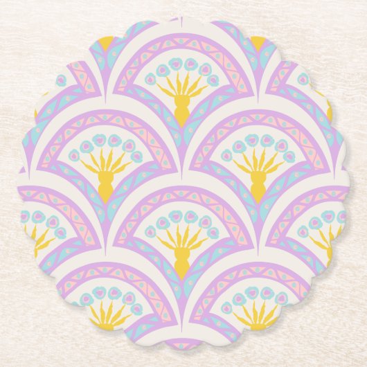 Pastellfarbene Muschel Untersetzer (Vorderseite)