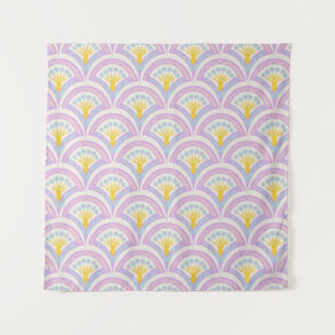 Pastellfarbene Muschel Wandteppich