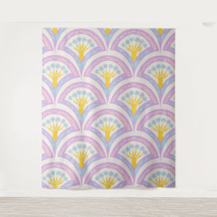 Pastellfarbene Muschel Wandteppich