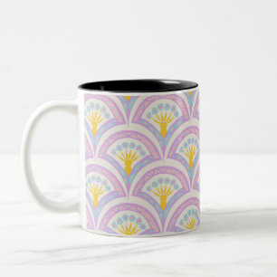 Pastellfarbene Muschel Zweifarbige Tasse