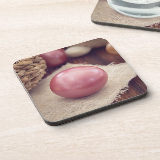 Pastellfarbene Ostereier Untersetzer (Linke Seite)