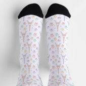 Pastellfarbene Pariser Pfotenabdruck-Socken Socken (Oben)