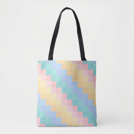 PASTELLFARBENE PINK BLAU GELB GRÜNE GEOMETRISCHE F TASCHE