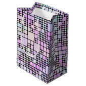 pastellfarbene Pixelstücke : Mittlere Geschenktüte (Rückseite Schrägansicht)