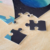 Pastellfarbene Planeten im dunklen Raum Puzzle (Seite)