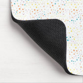 Pastellfarbene Polka-Punkte Mousepad (Ecke)
