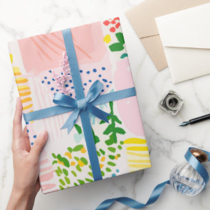 Pastellfarbene Prepper-Patchworkarbeit Geschenkpapier