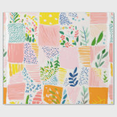 Pastellfarbene Prepper-Patchworkarbeit Geschenkpapier (Flach)