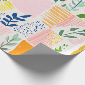 Pastellfarbene Prepper-Patchworkarbeit Geschenkpapier (Ecke)