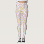 Pastellfarbene psychedelische Muster | Groovy Flüs Leggings (Vorderseite)