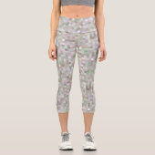 Pastellfarbene Quadrate Capri Leggings (Vorderseite)