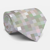 Pastellfarbene Quadrate Krawatte (Gerollt)