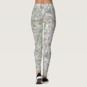 Pastellfarbene Quadrate Leggings (Rückseite)