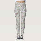 Pastellfarbene Quadrate Leggings (Vorderseite)