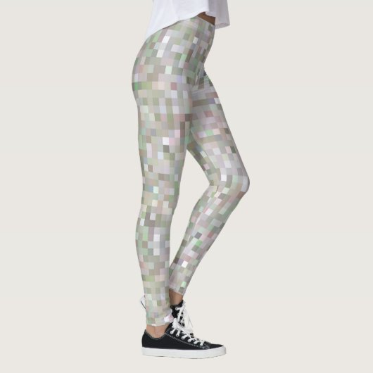 Pastellfarbene Quadrate Leggings (Rechts)