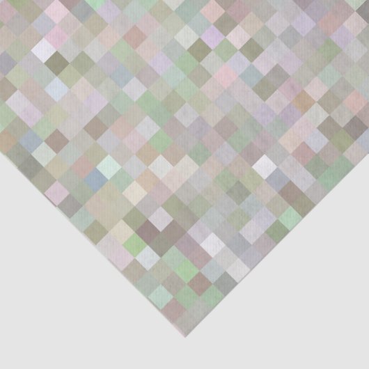 Pastellfarbene Quadrate Seidenpapier (Ausschnitt)