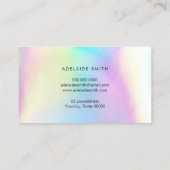 pastellfarbene Regenbogen-Imitate Visitenkarte (Rückseite)