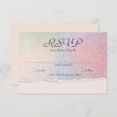 pastellfarbene Regenbogen-UAWG mit abgerissener Ka Einladung (Vorne/Hinten)