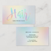 pastellfarbene Regenbogenfarben Visitenkarte (Vorne/Hinten)