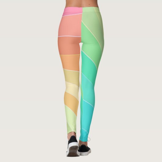 pastellfarbene RegenbogenLeggings Leggings (Rückseite)